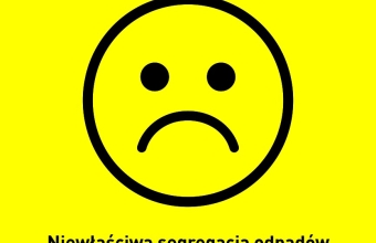 Gmina Malanow_naklejka zla segregacja